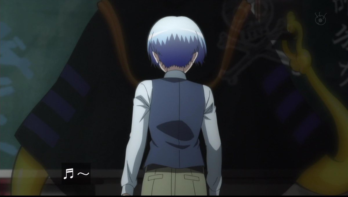 こばちば W Twitter પર 渚先生の背中に見える殺せんせーのオーラ そして 最後の笑顔 最高のエンディングです 暗殺教室 暗殺教室最終回