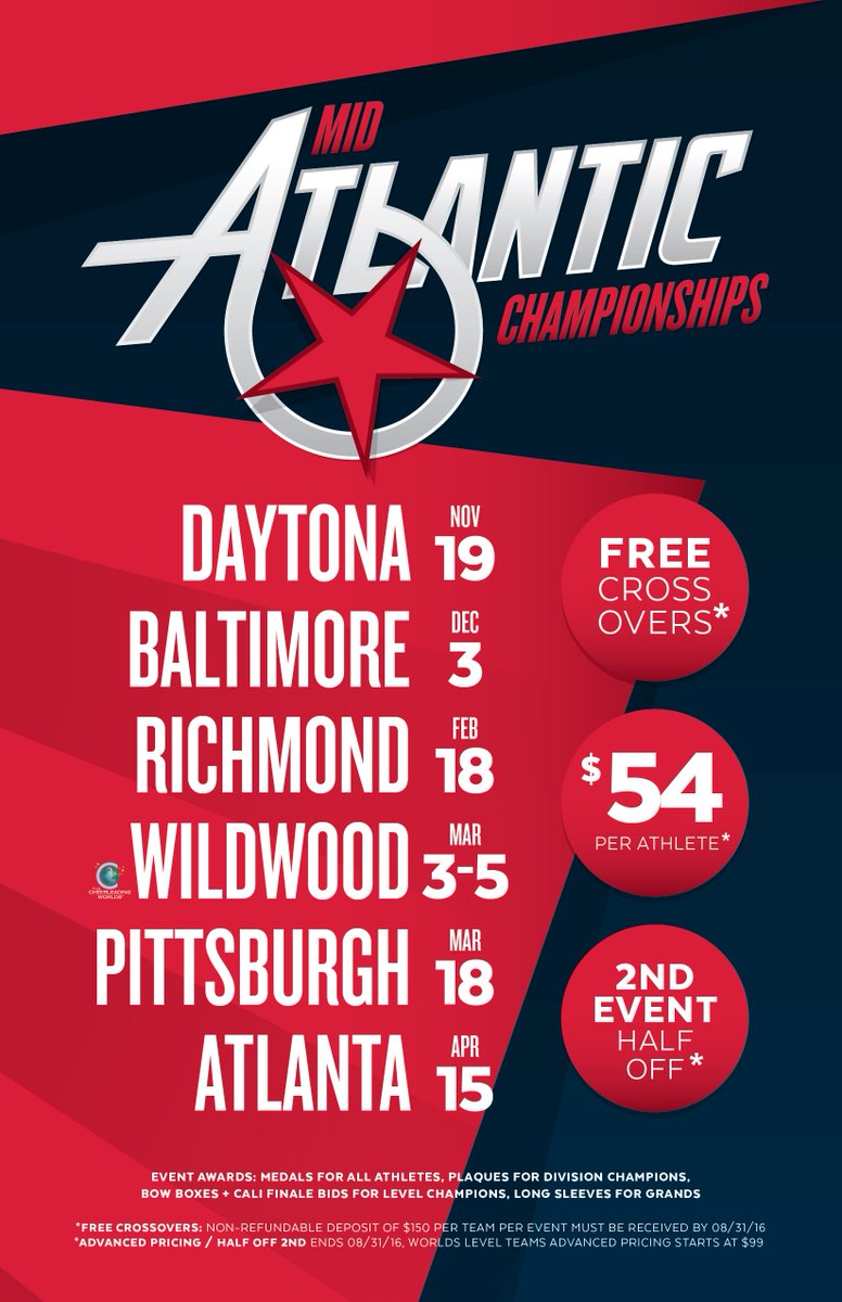 Check out the NEW Mid Atlantic Championships this season and keep following to stay updated on summer promotions!