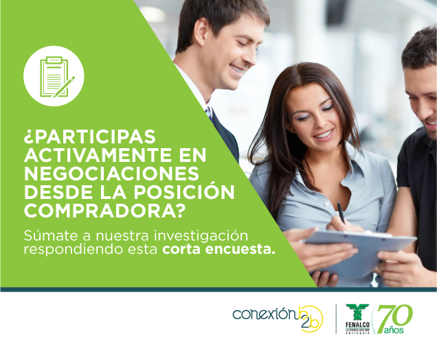 Fenalcoant's tweet photo. Participas en esta investigación https://t.co/qokT8kYLer - @Vatium @Conexionb2b @UniversidadEIA https://t.co/hqio4WuGoJ