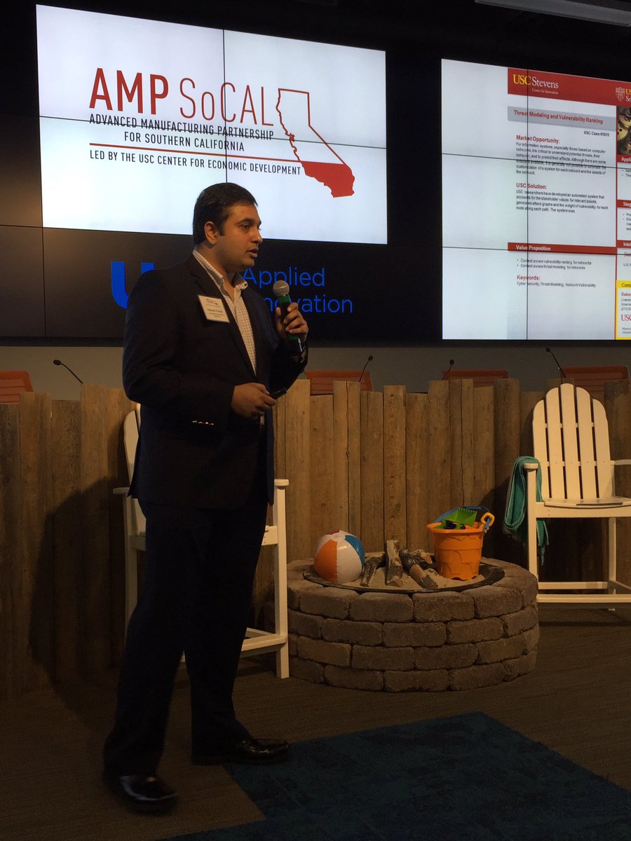 CPP_TTIC's tweet image. Rakesh Pandit,licensing associate at @USCStevens, speaking at the @AMP_SoCal Innovation Forum today at the @UCICove