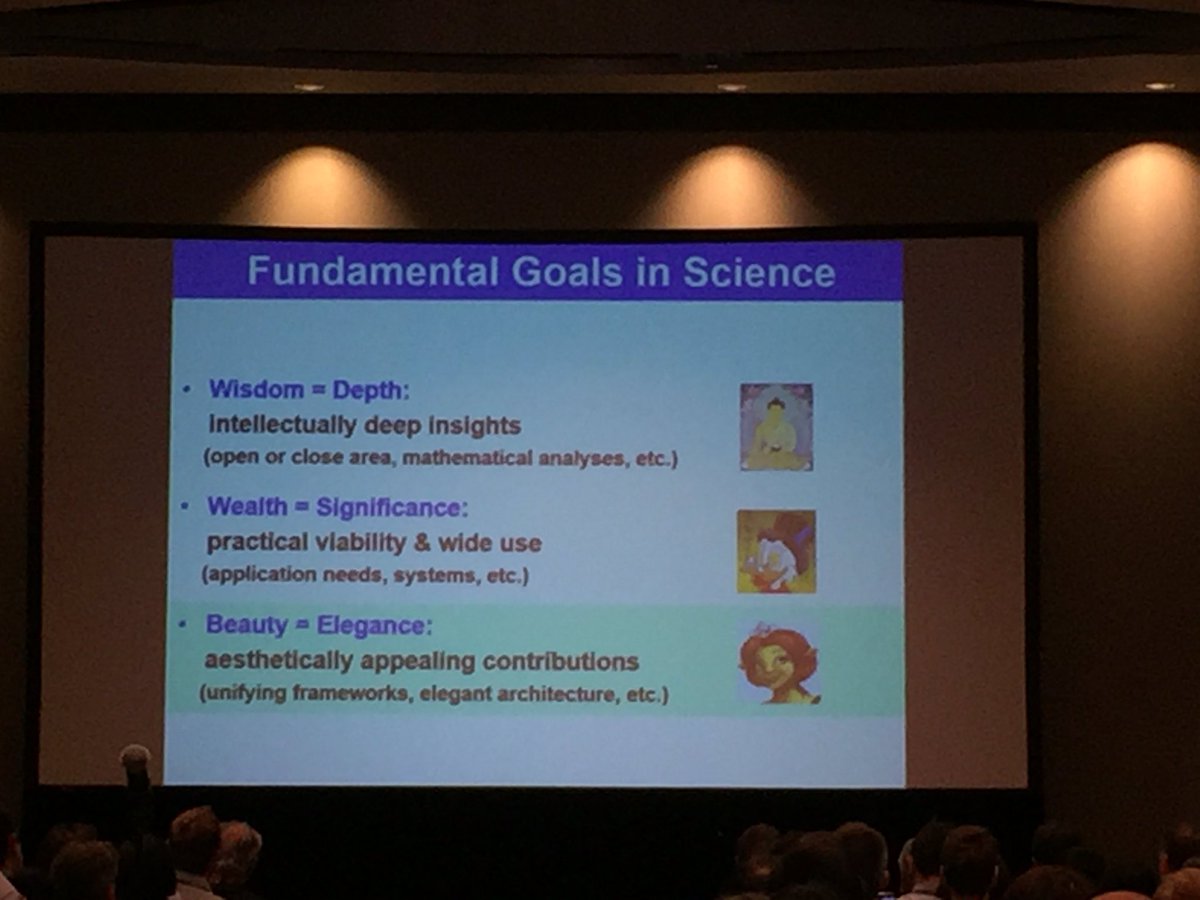chri__chri's tweet photo. Absolutely lovely Edgar F Codd innovation award talk by Gerhard Weikum on knowledge bases at #sigmod2016 https://t.co/6DqfT1eIcW