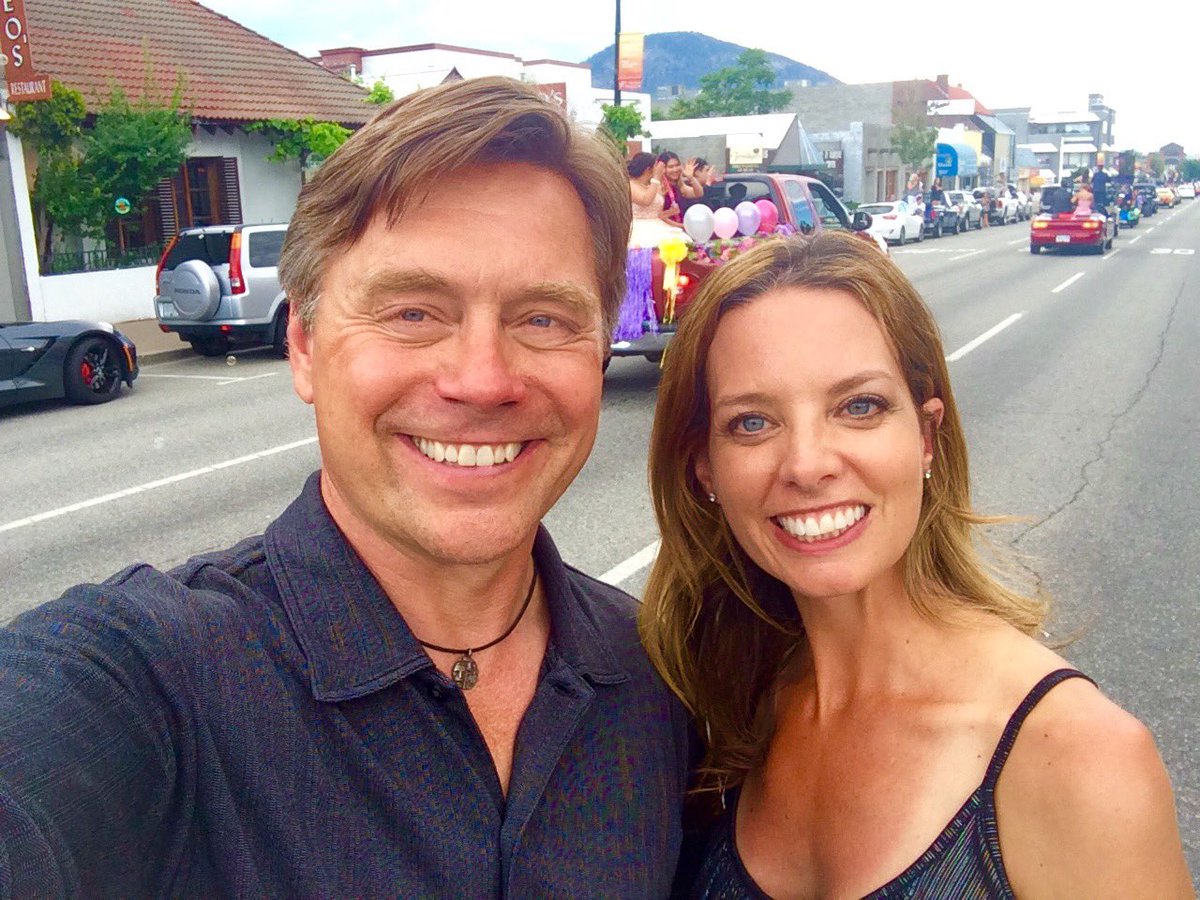 DougB_ShawTV's tweet photo. We love a parade! With Diana @locolanding at the #penhigh #grad #parade tonight on go! @ShawTVOkanagan https://t.co/wteo9tLGUB