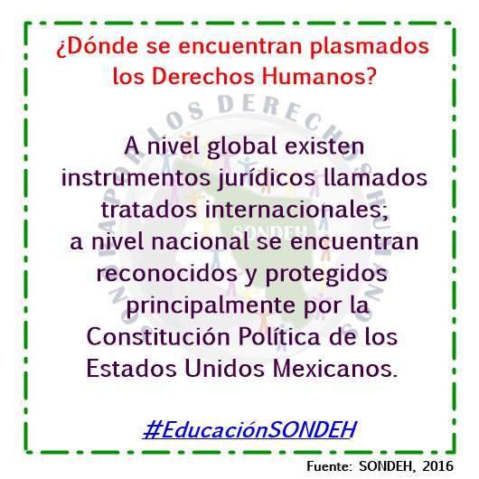 OC_SONDEH's tweet photo. #EducaciónSONDEH, hoy te decimos donde se encuentran reconocidos los #DDHH #DerechosHumanos. https://t.co/I3W5Iu9sxQ