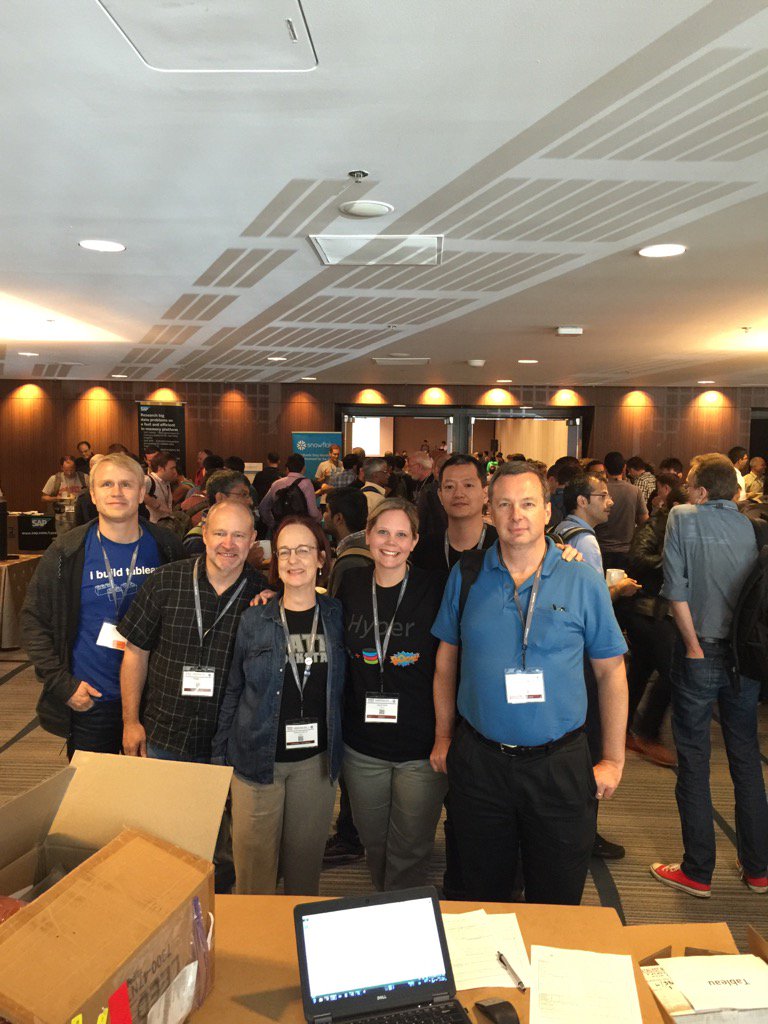 wsujenn's tweet photo. Wrapping up a great SIGMOD 2016. Thanks to all who stopped by and see you in NC! #tableau #hyper #sigmod2016 https://t.co/w08BATzIaz