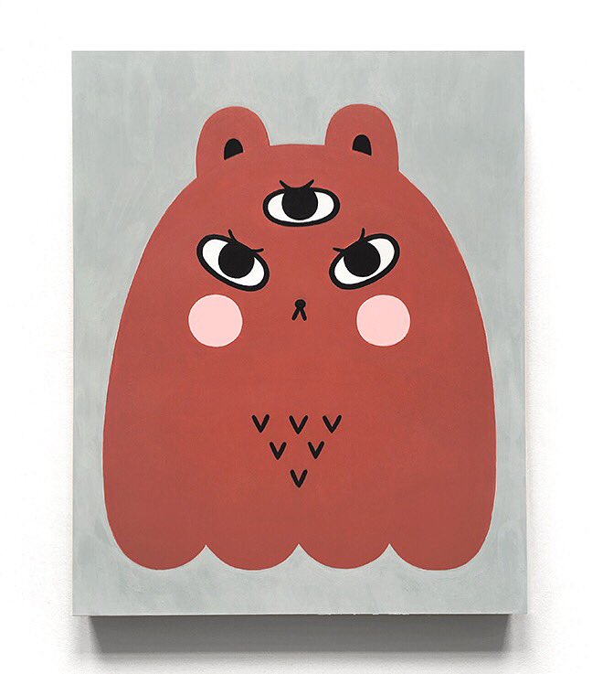 harlow_bear's tweet photo. "Little Liar" @WootBearBelly #wootbear #SF #paintings #iseebears #ghost #bear https://t.co/RJWYoVQuGq