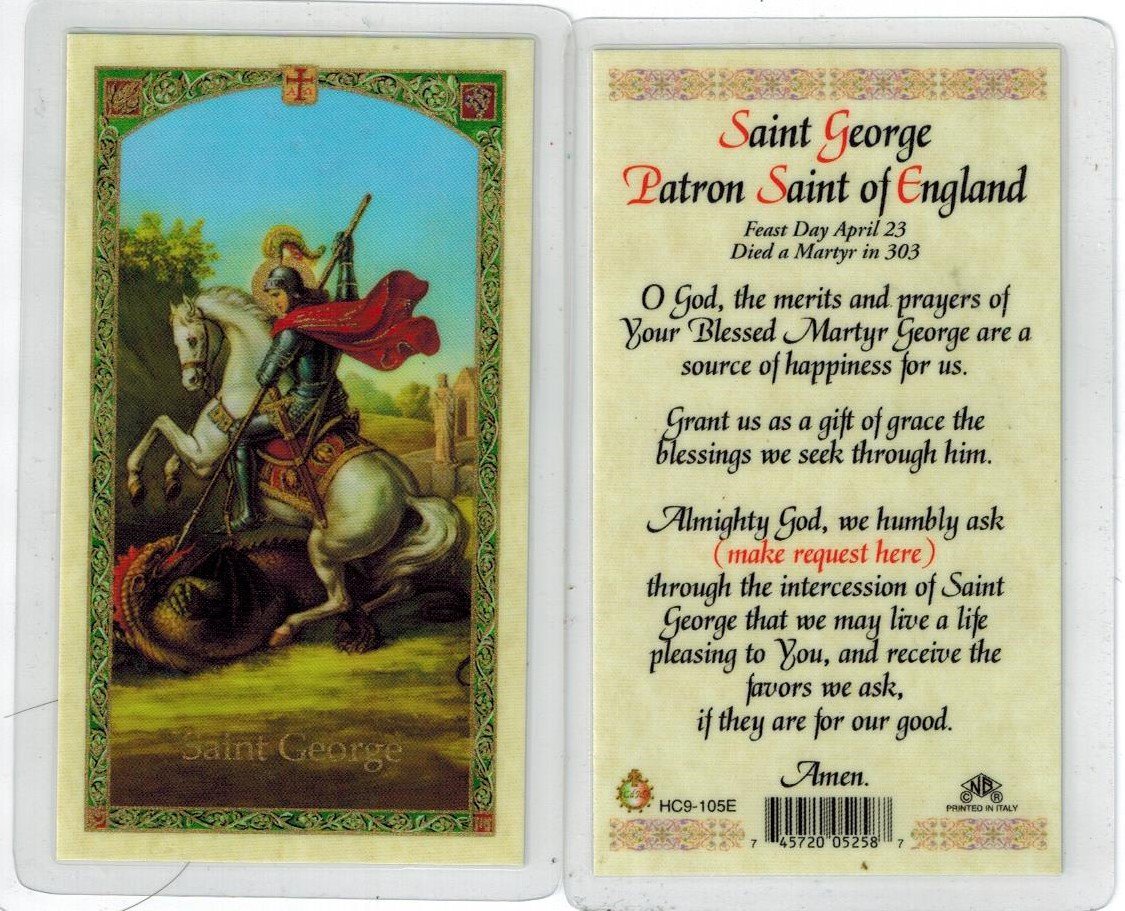 PatronsSaint's tweet photo. #SaintGeorge is the patron saint of #England and #Catalonia and his cross can be found throughout England https://t.co/ezI77fu4GK