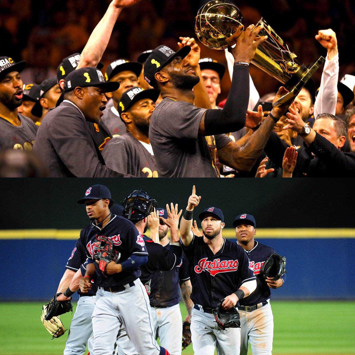 SportsCenter's tweet image. Crazy Stat of Day: The Cavaliers and Indians combined to lose 1 home game in June (Game 4 of NBA Finals).