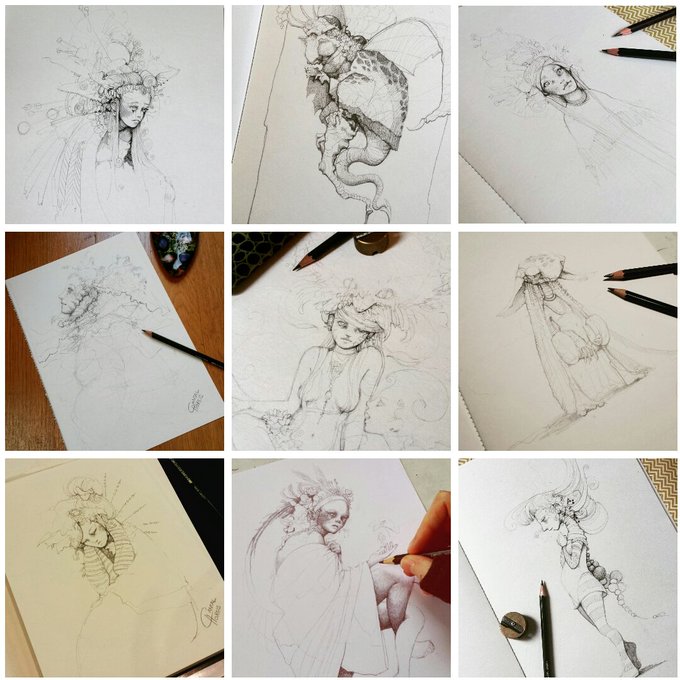 Starting working hours with a mandatory #sketch everyday feels so good. #flow #art #pencildrawing 