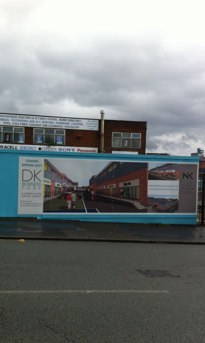 BFramedUK's tweet image. New 7m x 2.1m Development Board printed for DK Business Park #manchester #developmentsigns #largeformatprinting