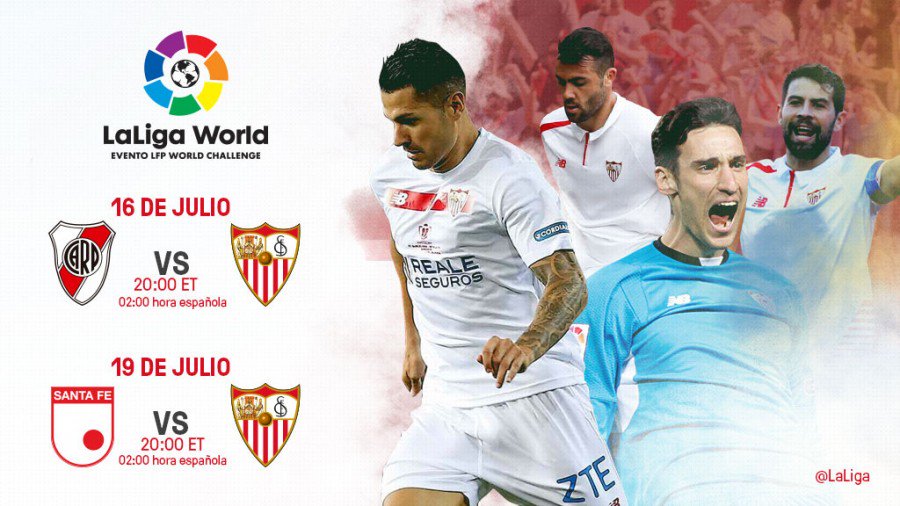 LaLiga's tweet photo. ¡El @SevillaFC se une a #LaLigaWorld con dos amistosos en Orlando! 

Más información: https://t.co/qaUHXlHxc8 https://t.co/TeDLPTfWbM