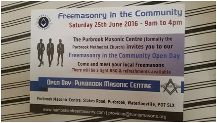Purbrook Masonic Centre opened its doors last Saturday for an Open Day.