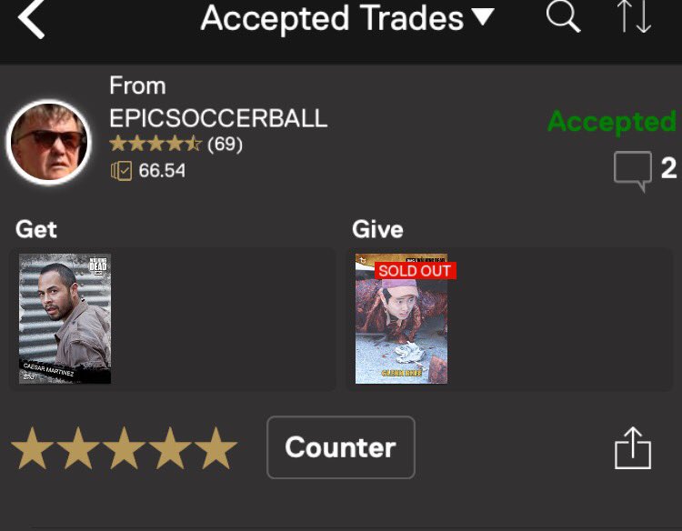 veganobi's tweet image. Fell victim to my first cross trade scammer. IGN EPICSOCCERBALL on @ToppsTWD and @ToppsSenate May be a sign to quit.