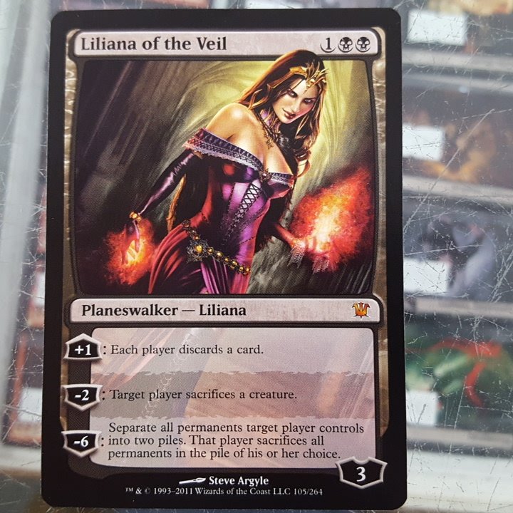 Discard your money and take advantage of our #dealoftheday! Liliana of the veil 15% off today #yyc #mtg #wotc #sale