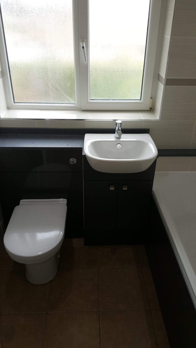 TBathroomworld's tweet photo. Bathroom installation fully tiled with fitted furniture #hanexsurfaces #idsurfaces https://t.co/TXEChAD2Om
