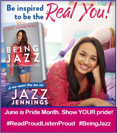 OUaTwilight's tweet photo. Celebrating Pride Month with #BeingJazz and #ReadProudListenProud! @RandomHouseKids @JazzJennings_ #PrideMonth https://t.co/1w9Tu3KqTm