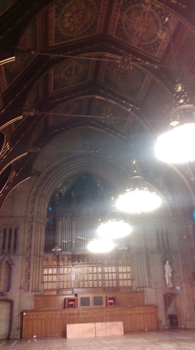 Fantastic setting for filming. Manchester Town Hall. #RTSCrime