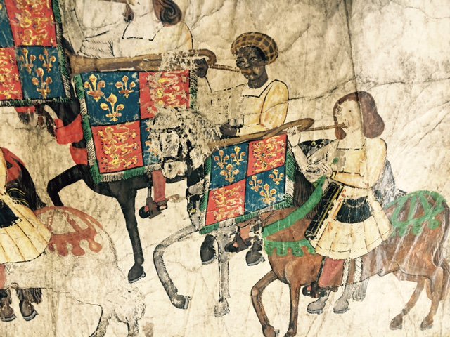 Lucy_Worsley's tweet photo. And the Roll also shows (I believe) the first named black person in European history: John Blanke, a trumpeter. https://t.co/xixrQL44jl