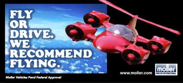 MISkycar's tweet photo. With a #Moller Skycar, you'll be able to #FlyOrDrive. We recommend #flying. It'll be safe, smooth, fast & efficient* https://t.co/NX6lu11I4v