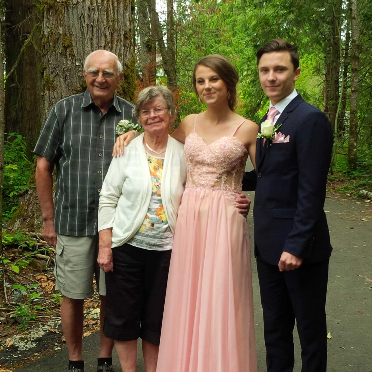 DerrickHamre's tweet photo. Simone, Tomasz and Grandpa & Grandma Gaetz as they head back to Kelowna #gradbanquet #milestones Gaetz's are now 90! https://t.co/3NAlIibDus