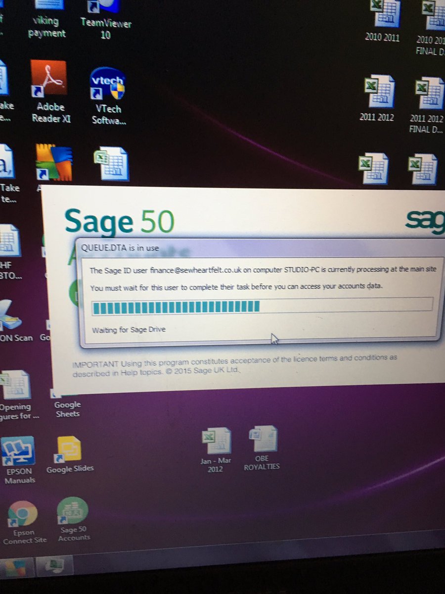 sarahocali's tweet photo. Catching up on work at home is not going to plan #sagedrive #sagedriveiscrap @askSageUKI #nosurprise https://t.co/fKxtD12yL9