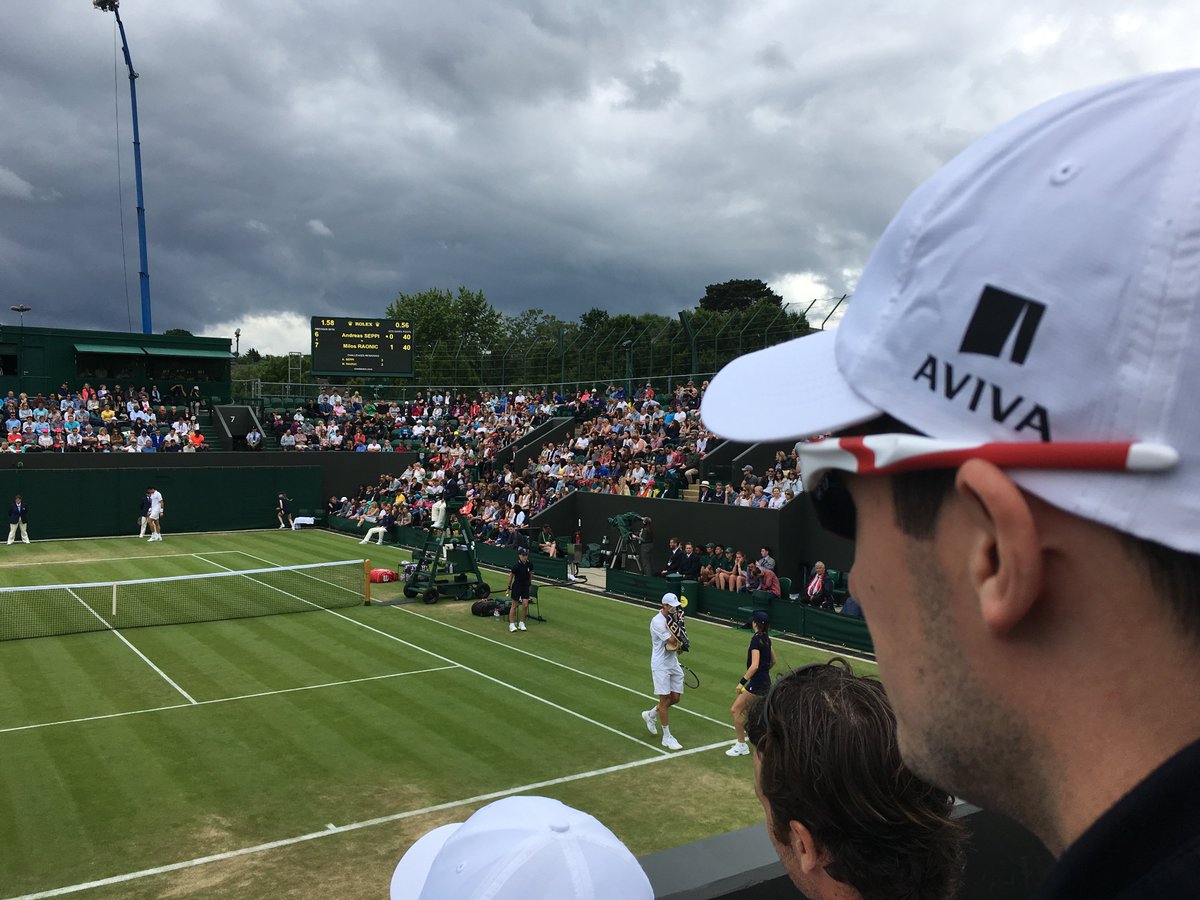 AvivaCanada's tweet photo. #Aviva is well represented in #Wimbledon !
#TeamMilos #AvivaTennis https://t.co/SLnOfMrQ3b