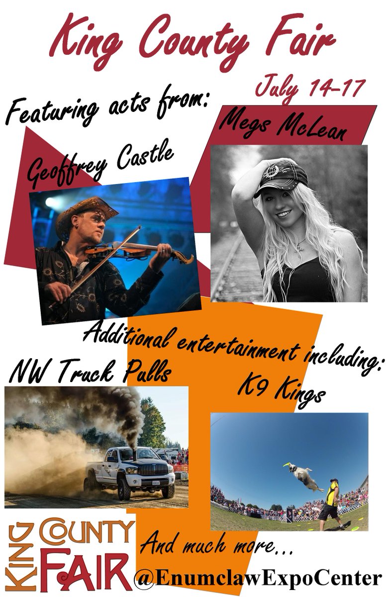 KingCoFair's tweet photo. We're super excited for this year's fair entertainment featuring @megsmcleanmusic and @ViolinCastle ! #2016KCF https://t.co/Y1ZWiQNmns