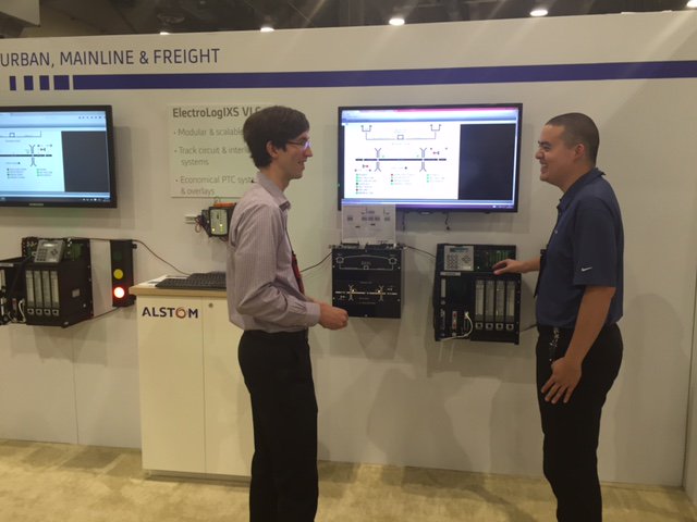 AlstomUSA's tweet photo. Our expert presents the diagnostic features available on the ElectroLogIXS train control platform #rssi2016 #alstom https://t.co/DbWdiaPH0l