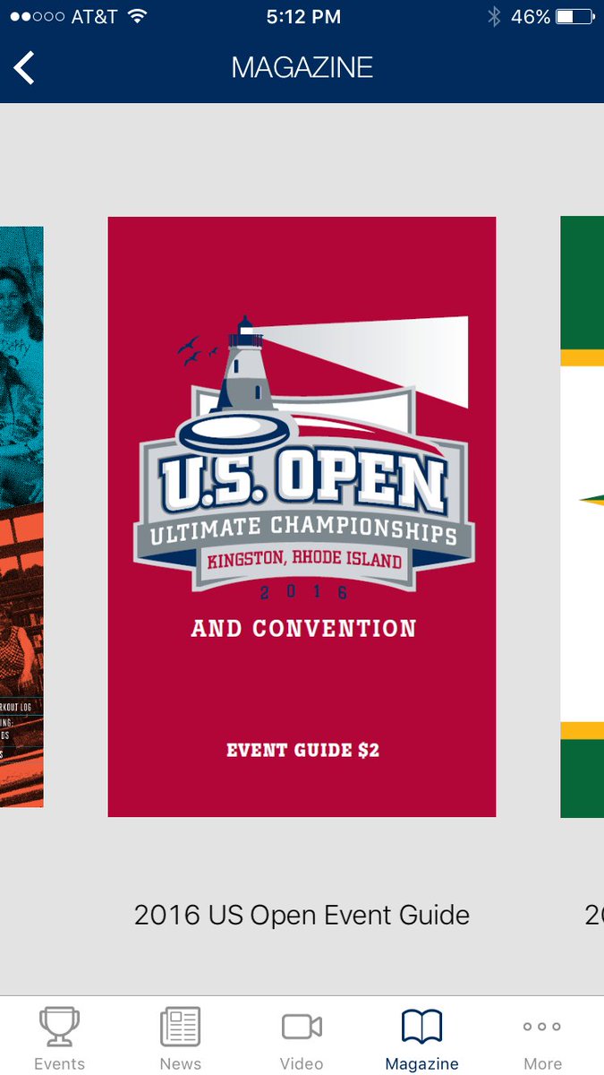 The event guide for #usopenri is up in the USA Ultimate app. Check out the teams competing this weekend.