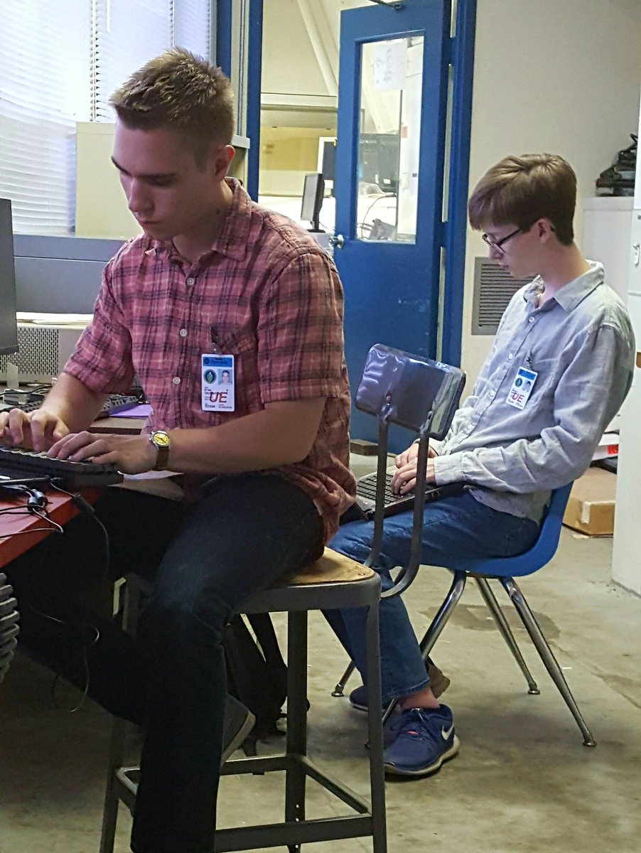 lbthorpe's tweet photo. Fermi lab intern students hard at work #quarknet https://t.co/gGPpt1G0Bl