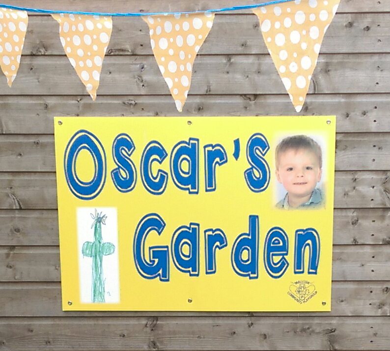Wee_Oscar's tweet photo. "Oscar's Garden", created at his old playgroup and opened today. So special, we are blown away! ❤ #TeamOscarForever https://t.co/urUI6dh4vT