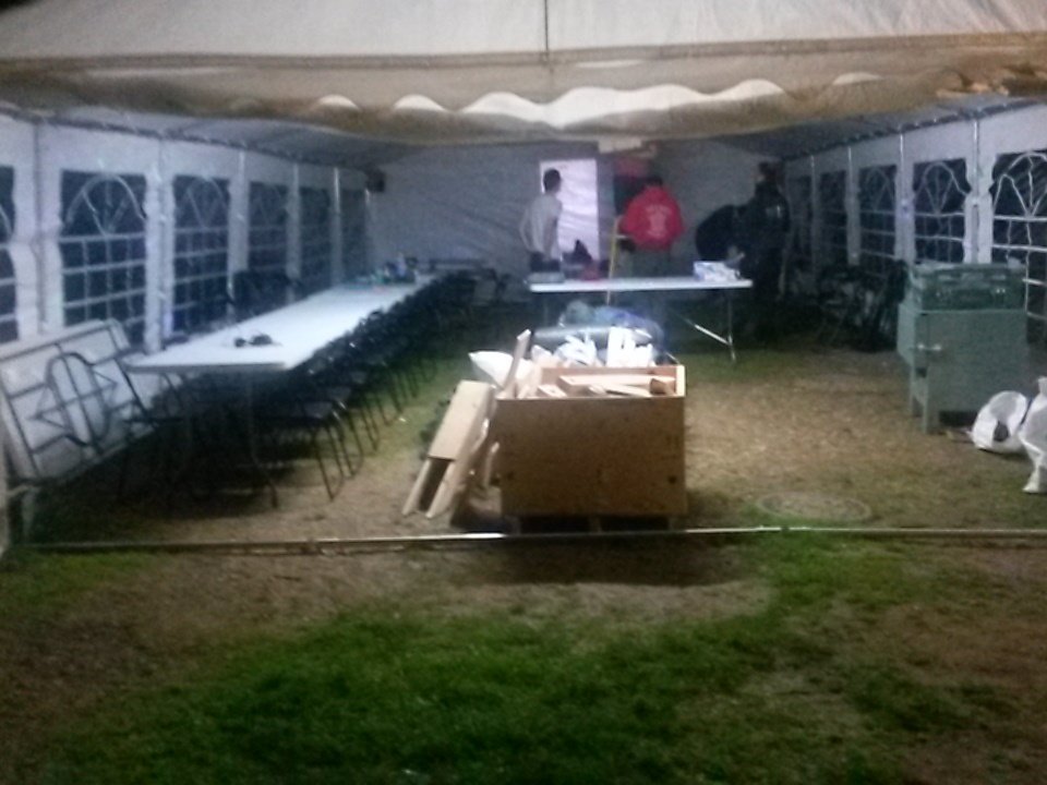 DrAdamTate's tweet photo. Setting up for @5thMelton Group camp all going well guys, impressed at the amount of preparation by the team #iScout https://t.co/1fDm49aL5E