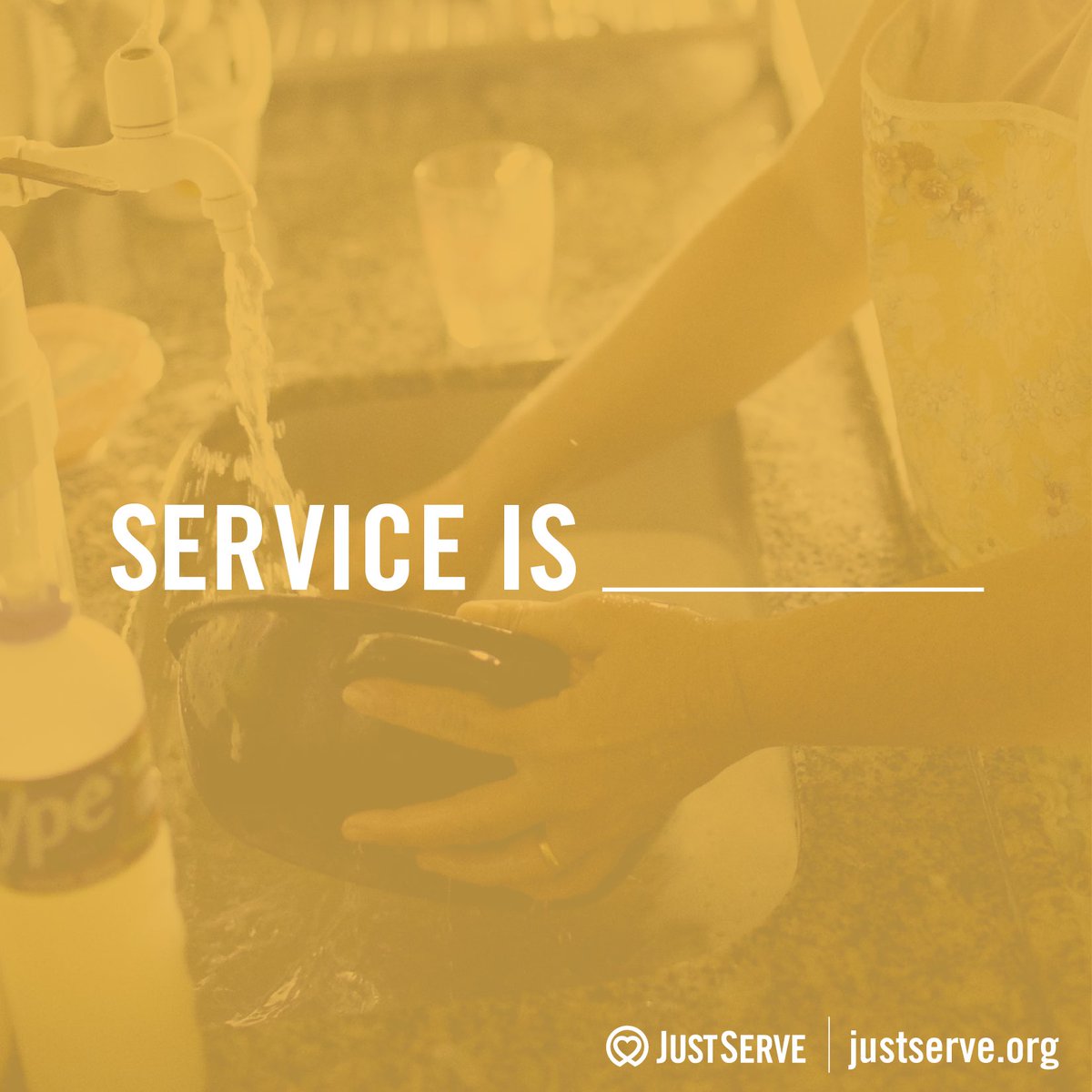 JustServe's tweet photo. Tell us what #ServiceIs to you! #JustServe https://t.co/0SSONR3P31