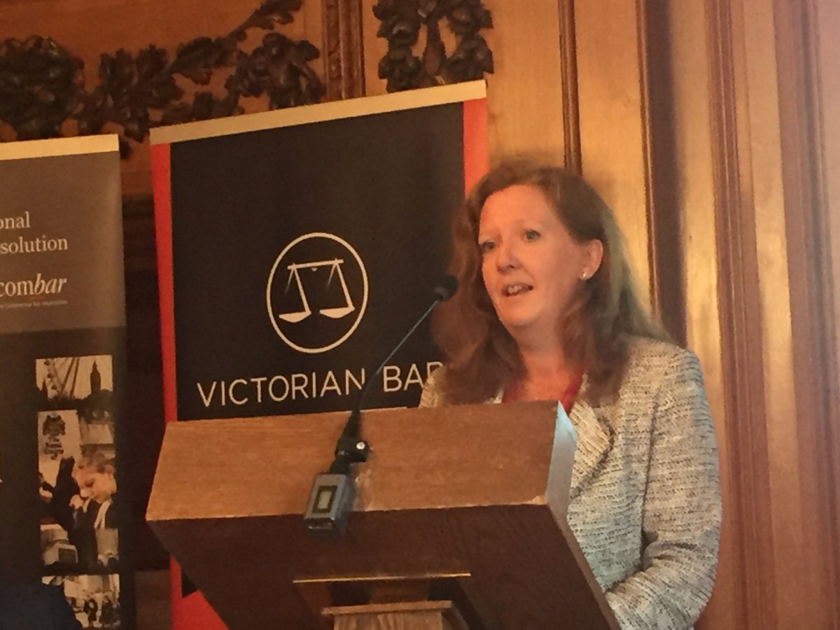 VictorianBar's tweet photo. Helen Davies: #Brixit raises questions re jurisdiction &amp; choice of law, an enormous challenge awaits #london2016iclc https://t.co/u3qhTF8FHj