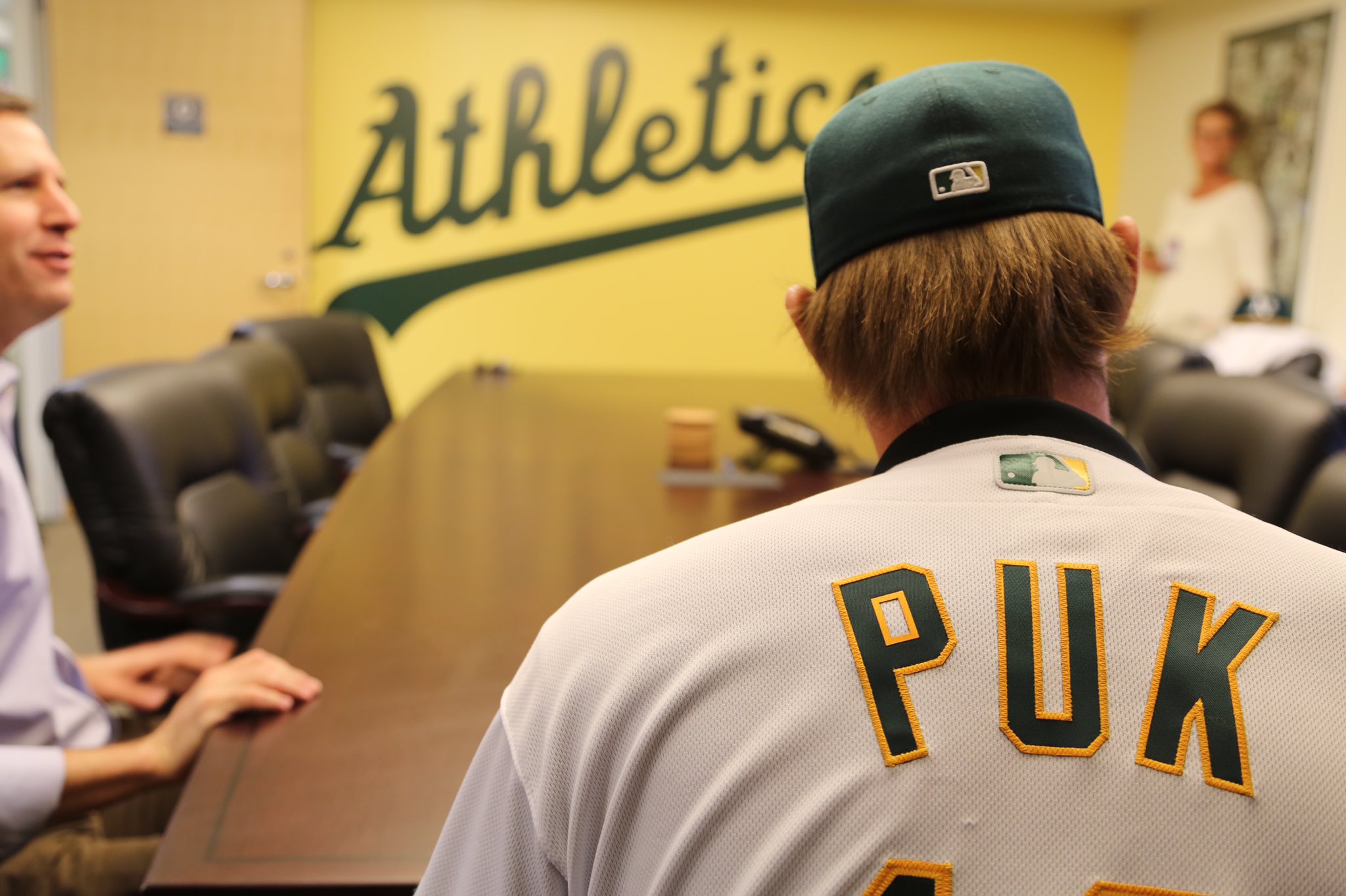 Oakland A's on X: A's top pick from the 2016 draft, AJ Puk, is in