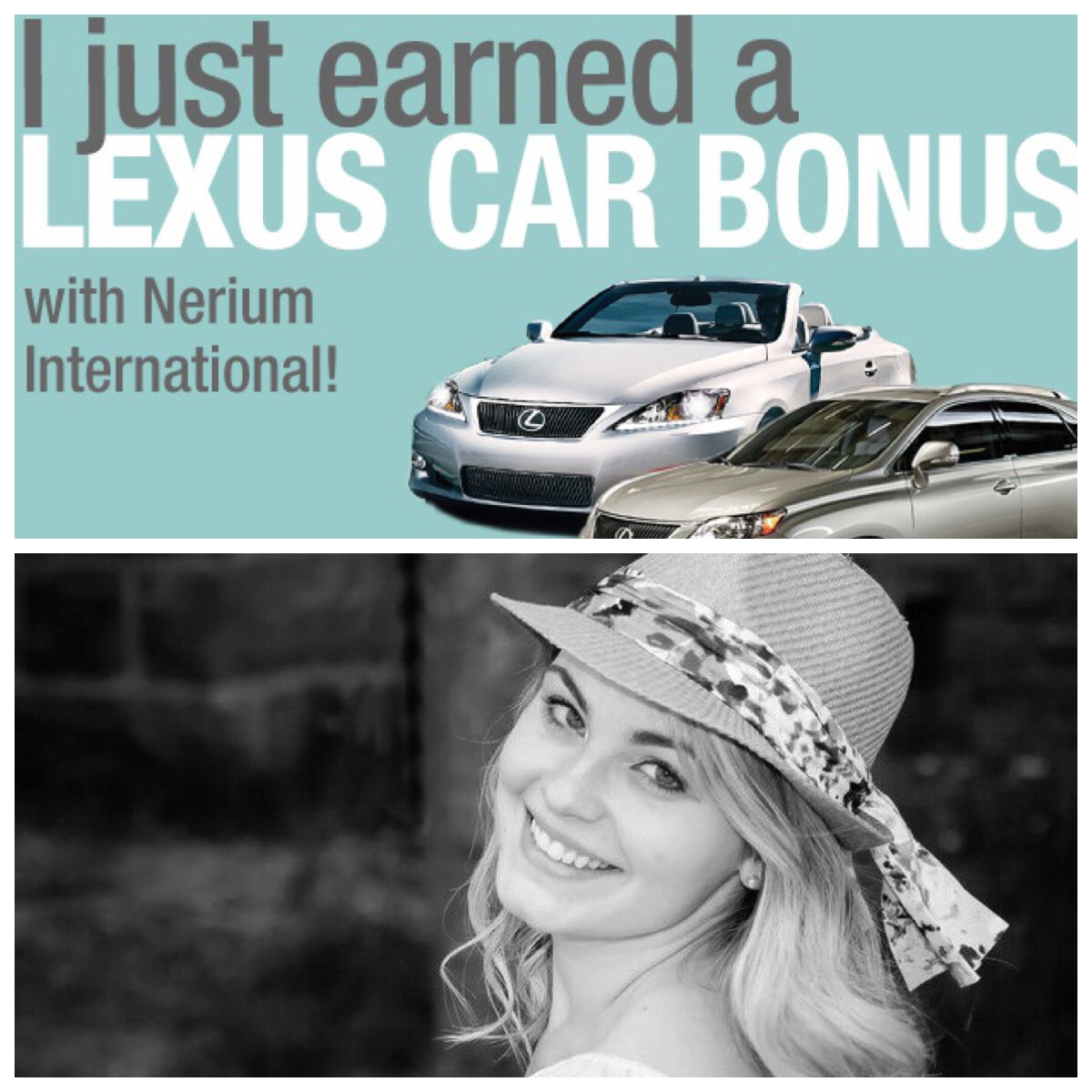 alyson_layser's tweet photo. SO excited to say that I earned my Lexus car bonus with Nerium International!!!! ๐ #NeriumYEP https://t.co/NwhfHyCE8K