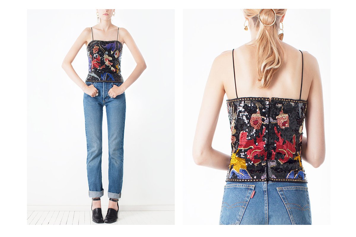 secondcousinv's tweet image. New in! Beaded cocktail bustier. secondcousinvintage.com #luxuryresale