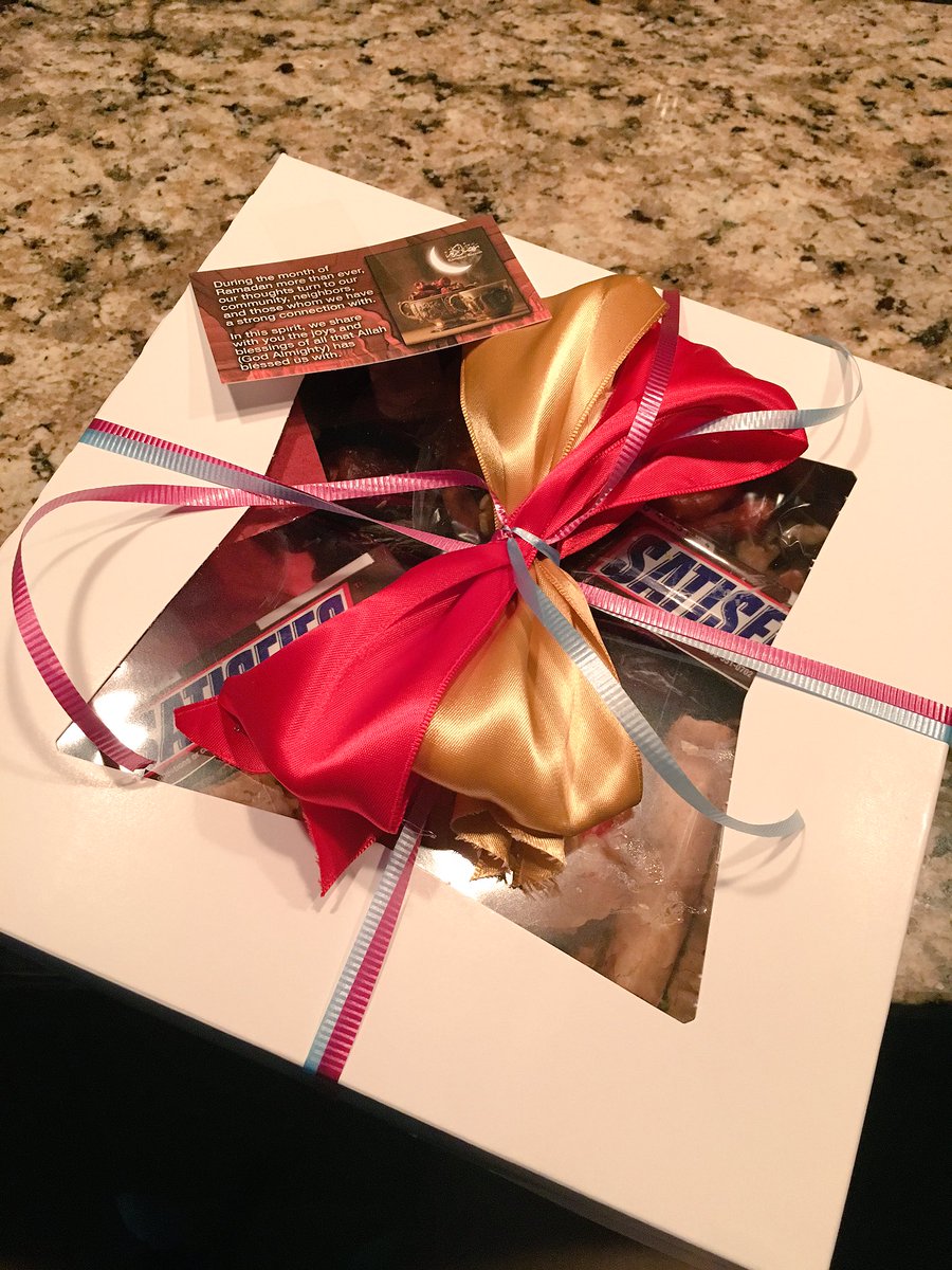 Awesome neighbors surprised us with #Ramadan sweets and blessings... Let's be kind and #StopTheHate