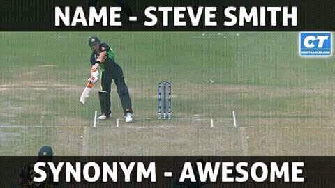 TheRonakKhichar's tweet photo. Awesomeness belongs to @stevesmith49 #CrazyAussie https://t.co/M09Gl4N67J