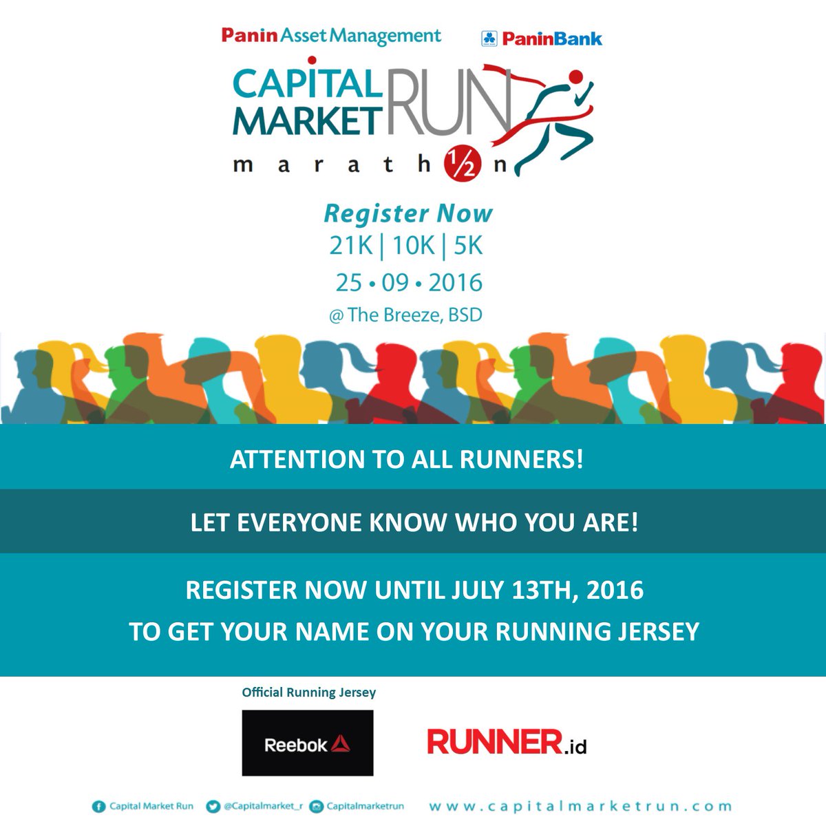 capitalmarket_r's tweet photo. REGISTER NOW UNTIL JULY 13TH, 2016!

#CMR2016 #PAMHALFMARATHON #PANINASSETMANAGEMENT https://t.co/SDX8FXEzQ7