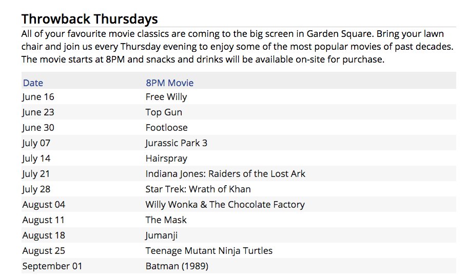 Here's the #DowntownBrampton Movie Night schedule for <a href="/Brampton_LED/">Brampton LED Screen</a> in #Brampton @GardenSQLive 
#BramptonProud