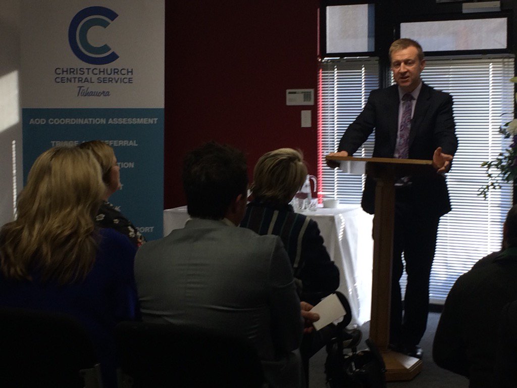 HNZCanterbury's tweet photo. @jcolemanmp opening of #tuhauora #chchcentral #AODservice https://t.co/CCVB5MzehV