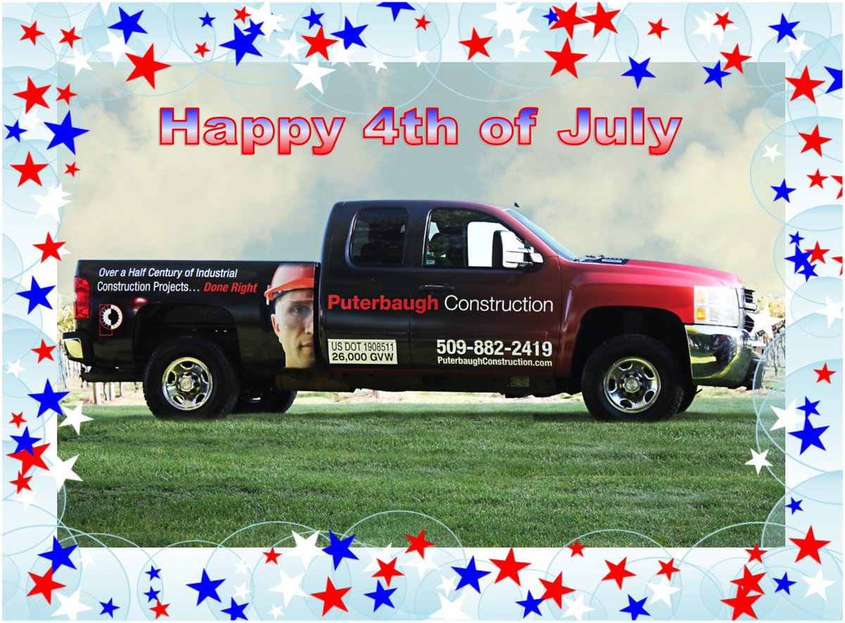 puterbaughconst's tweet image. Happy 4th of July from your friends at Puterbaugh Construction!