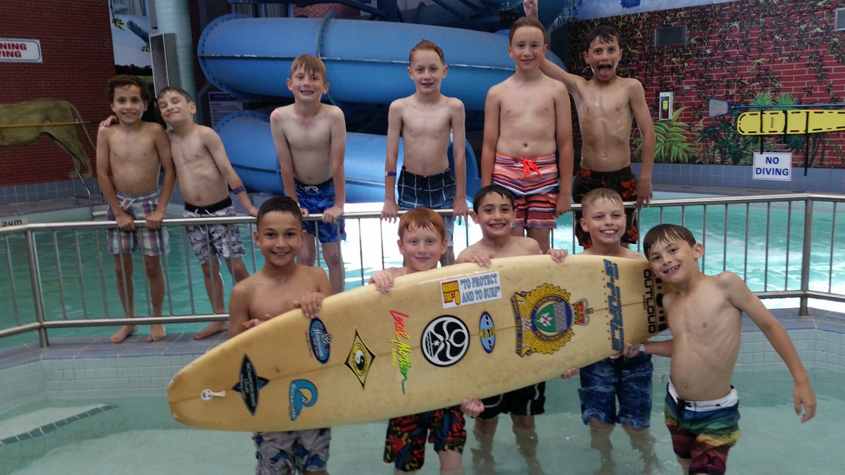 ShaunChornley's tweet photo. The @07_MB_Mustangs have officially traded their hockey sticks in for surfboards! # Boys of Summer https://t.co/Up0R4MxYUg