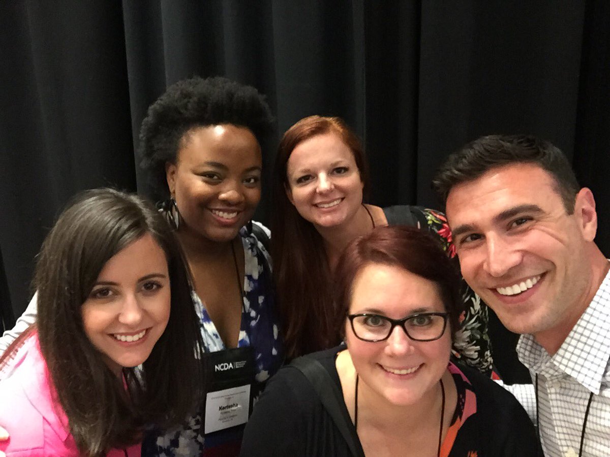 drlaurendaley's tweet photo. Yay! Reunion! @jdschles @KerteshaRiley @MelissaForgione and Ashley Rose Edgar. #ncdaChicago #NCDA2016 https://t.co/qpbtjfiaOi