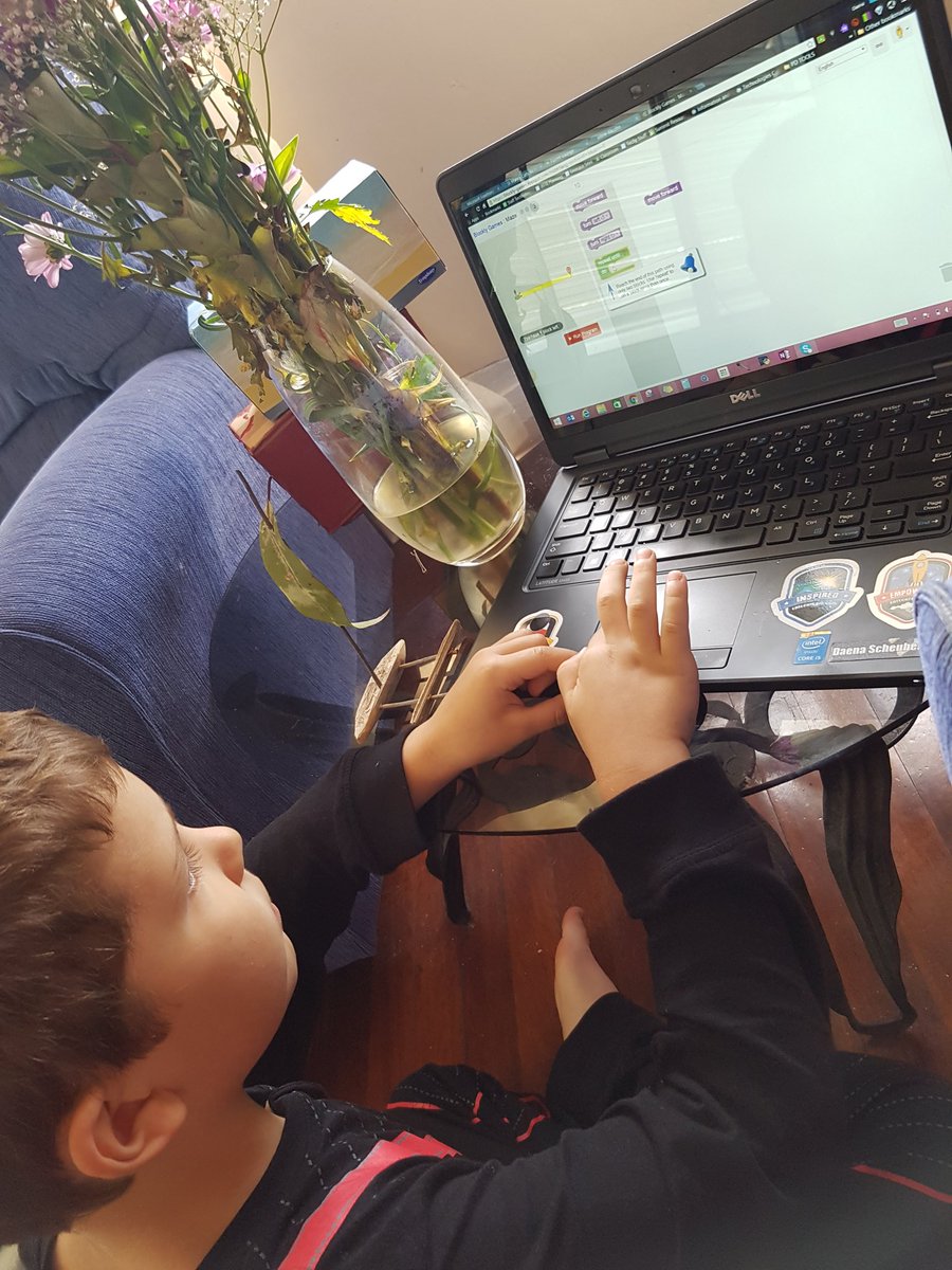 DScheuber's tweet photo. When your 6yo chooses #Coding as his reward for a great report card #ProudMum #LearningIsItsOwnReward #EdTech https://t.co/7k9BQ0aETA