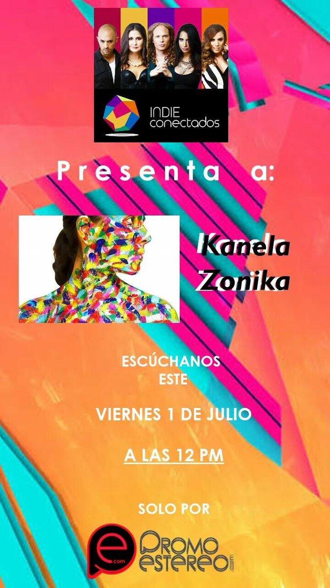 INDIEconectados's tweet photo. Mañana a las 12 no se pierdan a @kanelazonika acompañándonos desde la cabina de @PromoEstereo https://t.co/4XnwSLxhRR