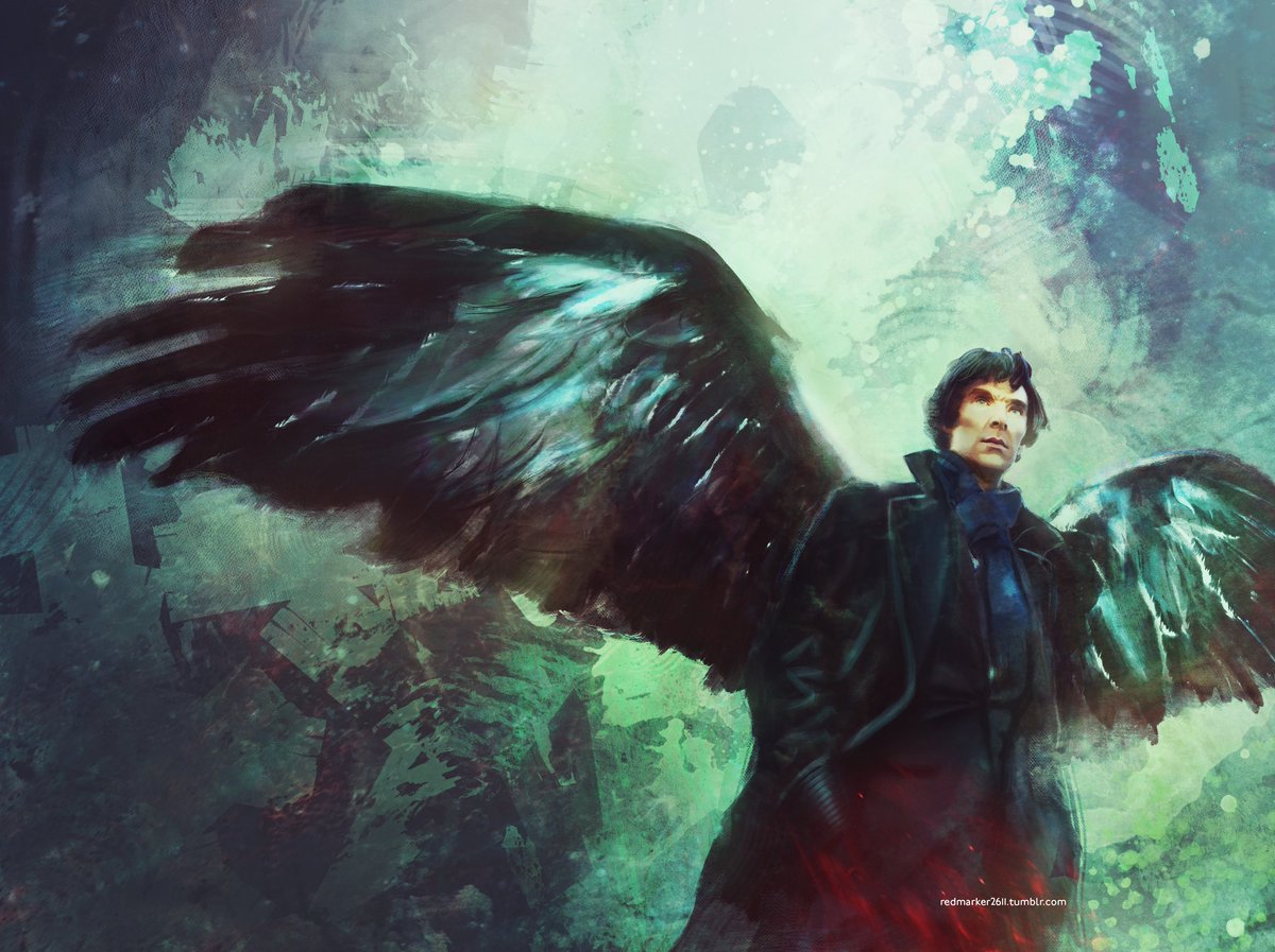 RedMarker2611's tweet photo. Wing!lock? #Sherlock #FanArtFriday @Sherlock221B #SocialMediaDay #BenedictCumberbatch https://t.co/qpWsePrHvD
