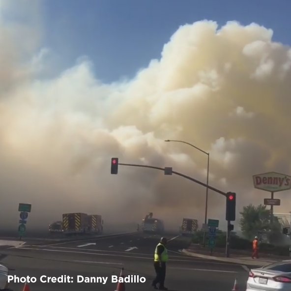 #BREAKINGNEWS: Crews battling brush fire near 15 Freeway in Victorville