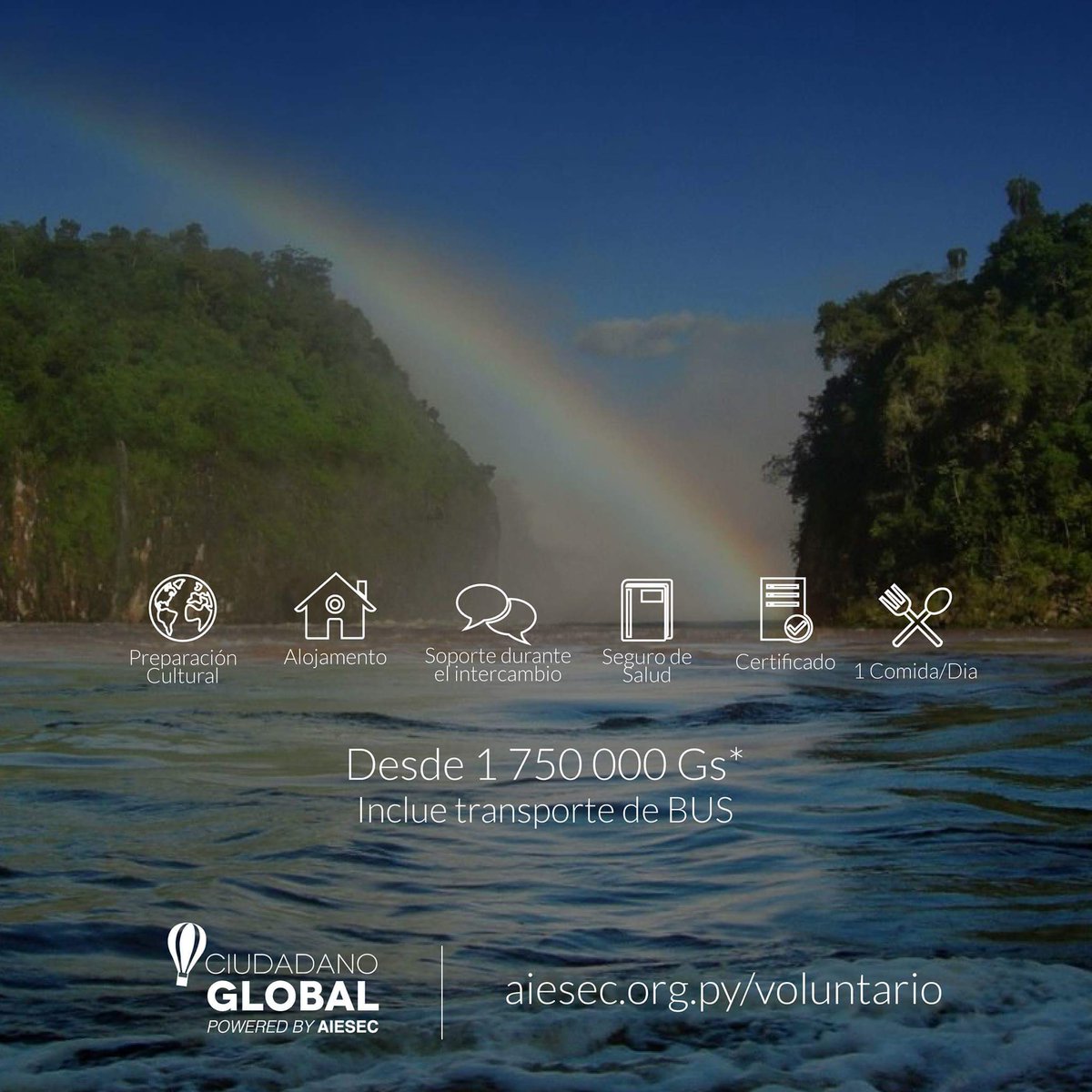 aiesecpy's tweet photo. En tus vacaciones viajá y contribuí por mejorar la calidad educativa para chicos de Brasil✈🌎 https://t.co/Yq7Ozz8wAz https://t.co/J60DGetcNm