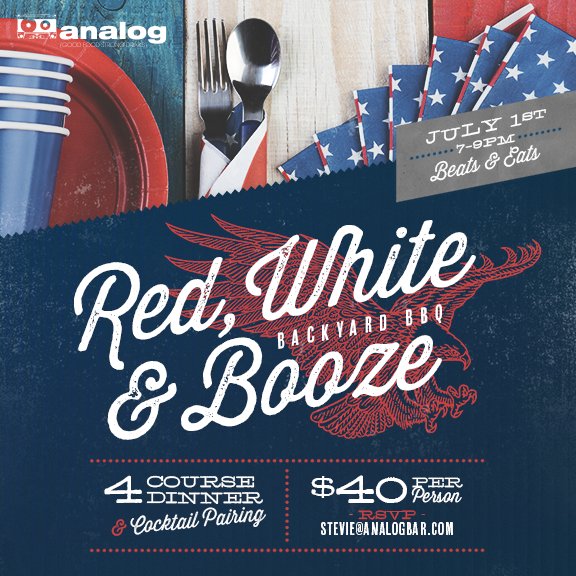 AnalogBar's tweet image. We are hosting a 4-course BBQ and cocktail pairing this Tomorrow Night! RSVP to Stevie@Analogbar.com